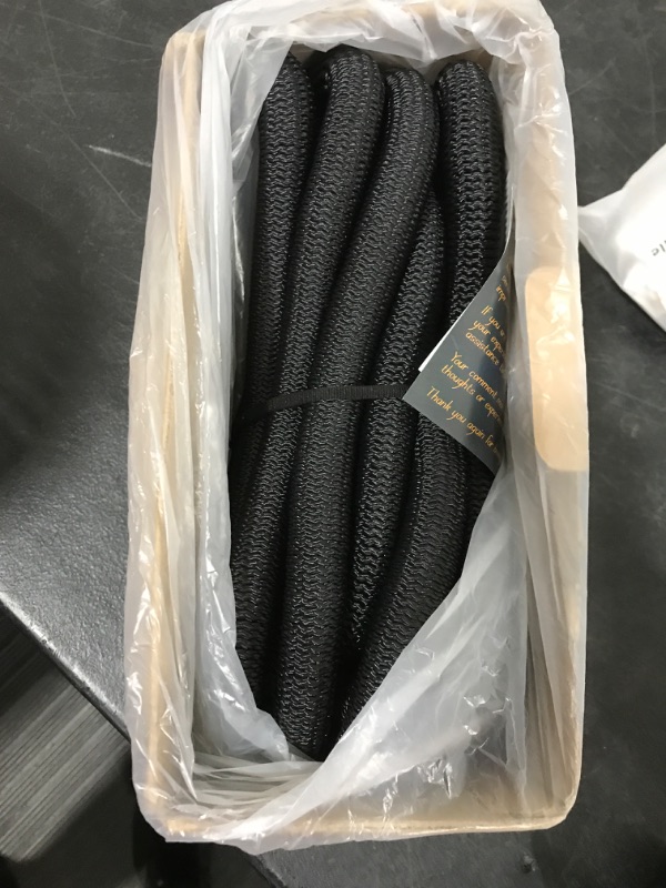 Photo 2 of 75ft Garden Hose Lightweight Extra Strength Fabric and 4-Layer Latex Core, 3/4" Solid Brass Fittings, No-Kink, Best Choice for Watering and Washing (Black)
