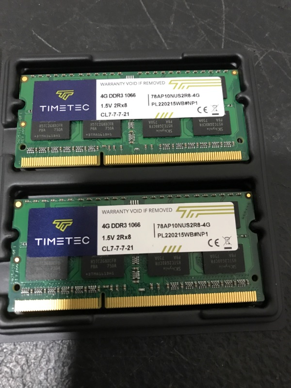 Photo 2 of Timetec Hynix IC 8GB KIT(2x4GB) Compatible for Apple DDR3 1067MHz / 1066MHz PC3-8500 for MacBook