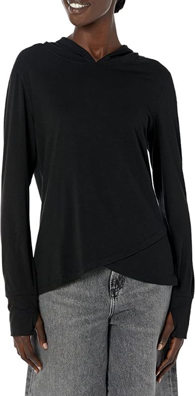 Photo 1 of Amazon Essentials Women's Studio Long-Sleeve Cross-Front Hoodie M