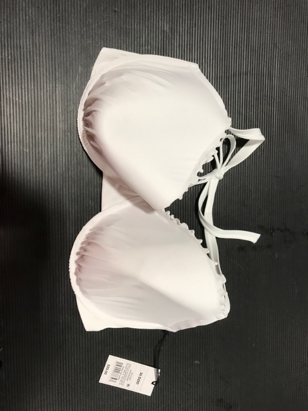 Photo 2 of [Size 38DDD] Women's Lightly Lined Ruffle Bikini Top - Shade & Shore™ [White]