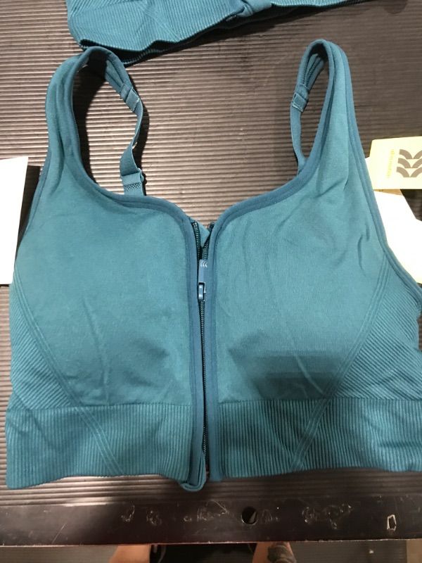 Photo 1 of [Size XXL] Women's Medium Support Seamless Zip-Front Bra - All in Motion™