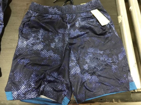 Photo 2 of [Size M] Men's Camo Print Training Shorts - All in Motion Blue Camo