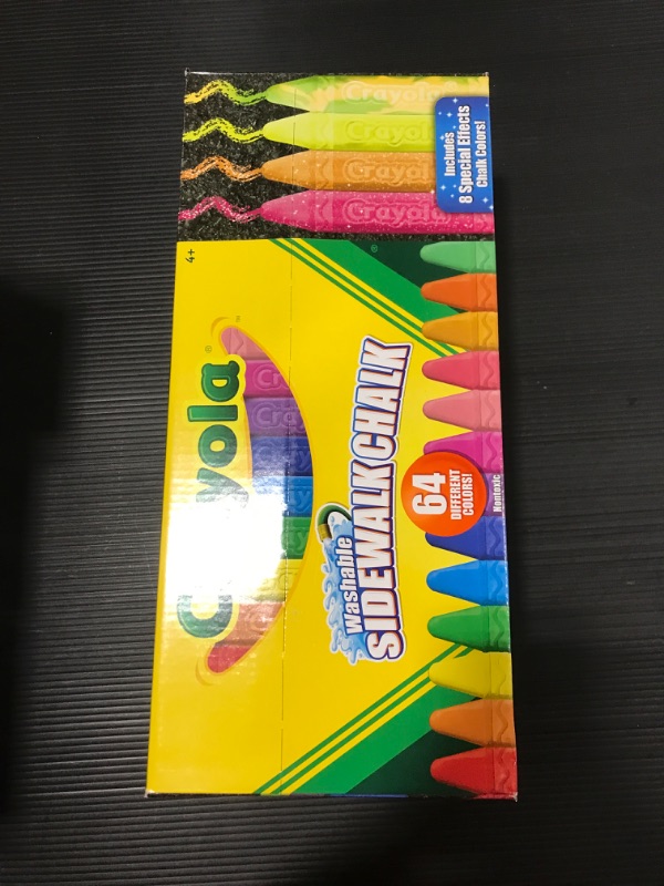 Photo 1 of Crayola Washable Sidewalk Chalk 64 Colors