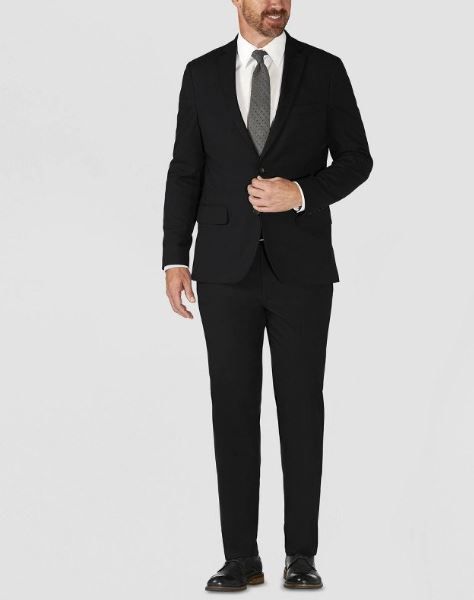 Photo 1 of [Size 38R] Haggar H26 Men's Tailored Fit Premium Stretch Suit Jacket [Black]