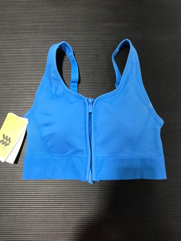 Photo 2 of [Size M] Woen's Ediu Support Sealess Zip-Front Bra - All in Otion™ Neon