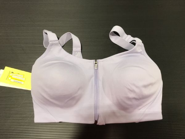 Photo 2 of [Size 34D] Women's High Support Sculpt Zip-Front Mesh Crossback Bra - All in Motion™
