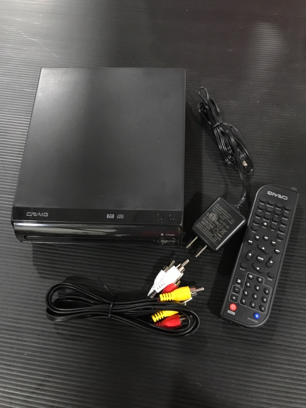 Photo 2 of Craig CVD512a Compact DVD Player with Remote in Black Compatible with DVD/DVD-R/DVD-RW/JPEG/CD-R/CD-RW/CD Progressive Scan Multilingual Supported