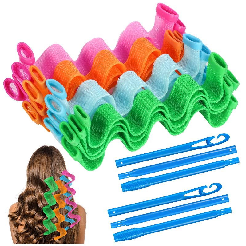 Photo 1 of 30 Pieces Hair Curlers Spiral Curls Heatless Wave Hair Curlers No Heat Spiral Curlers Styling Kit with 2 Set of Styling Hooks for Most Kinds of Hairstyles (Assorted Color,17.7in)…
Visit the Duuv Store