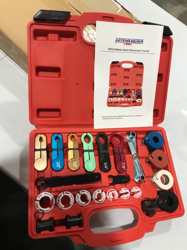 Photo 1 of 25PCS Fuel Line Disconnect Tool Set & Master Quick Disconnect Tool Kit for AC Fuel Line Transmission Oil Cooler Line Disconnects?Compatible with Most Ford Chevy GM Models,Red
