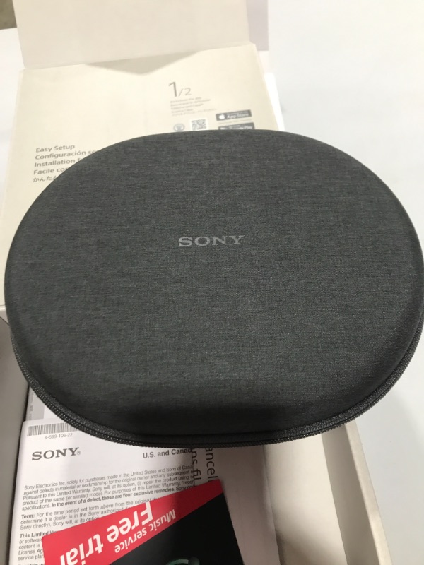 Photo 4 of Sony WH-XB910N Extra BASS Noise Cancelling Headphones, Wireless Bluetooth Over The Ear Headset with Microphone and Alexa Voice Control, Blue 