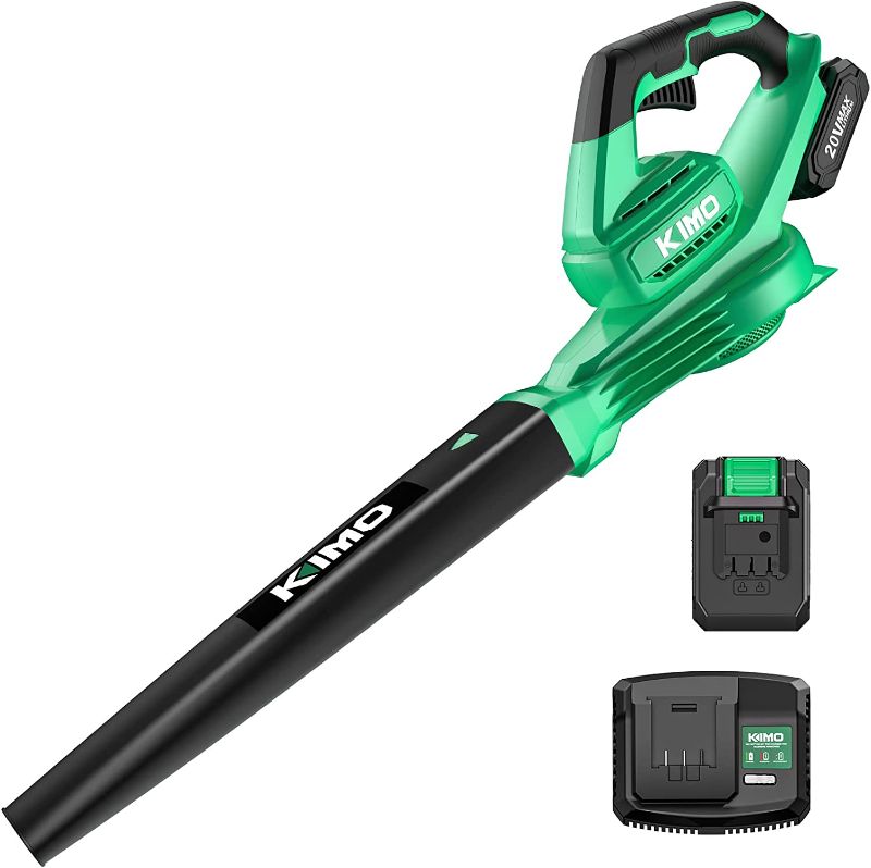 Photo 1 of Electric Leaf Blower - 20V Leaf Blower Cordless with Battery & Charger, 200 CFM 170 MPH Electric Blower for Lawn Care, Variable-Speed, Battery Leaf Blower Lightweight for Yard, Work Around The House
