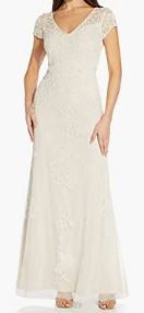 Photo 1 of Adrianna Papell Beaded V-Neck Gown size 12