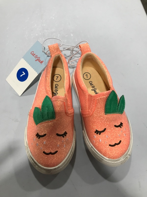 Photo 2 of Girls Size 7 Cat & Jack Orange Toddlers shoeS