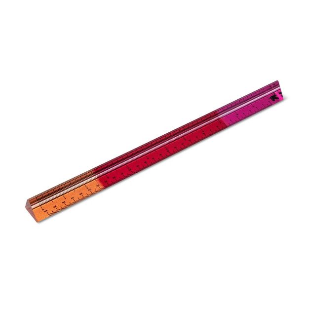 Photo 1 of 12" Acrylic Fashion Ruler Pink/Red/Orange - up & up SET OF 2