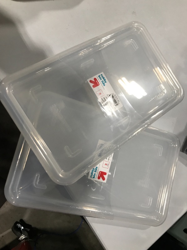 Photo 2 of 3pk Transparent Cubby Bin Lids - up & up SET OF 2