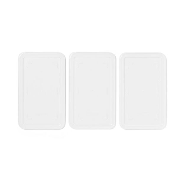 Photo 1 of 3pk Transparent Cubby Bin Lids - up & up SET OF 2