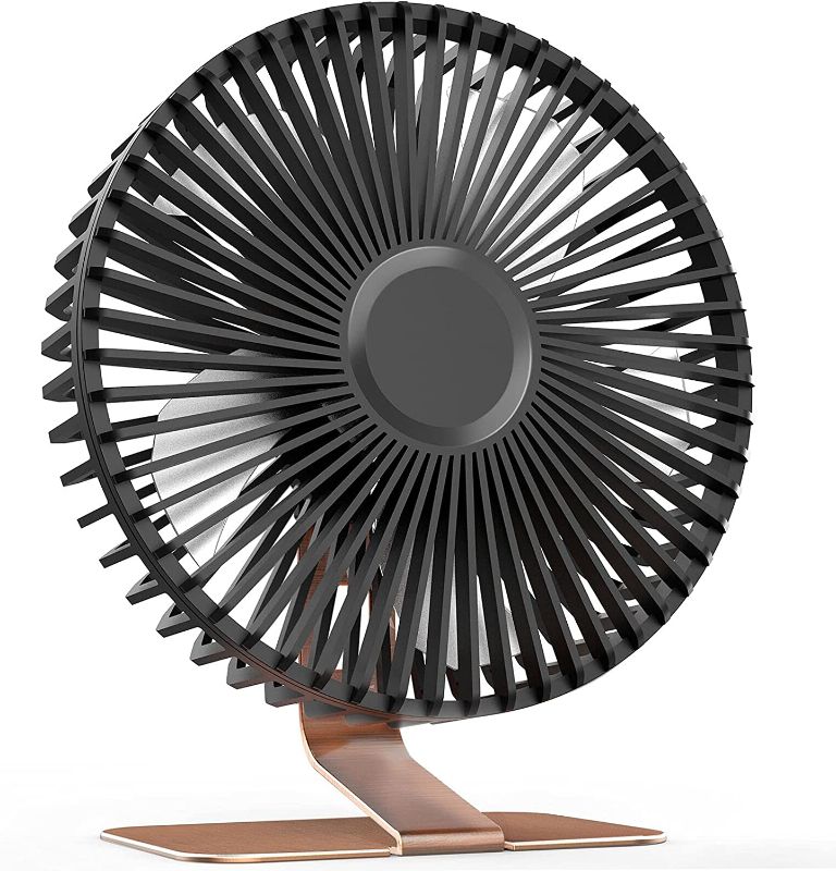 Photo 1 of SLENPET 6 inch USB Desk Fan, 4 Speeds, Ultra-quiet, 90° Adjustment for Better Cooling, Portable Mini Powerful Desktop Table Fan, Small Personal Fan for Home Office, Metal Base, Bronze
