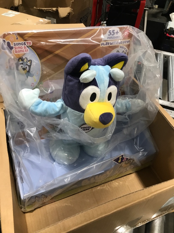 Photo 2 of Bluey Dance and Play 14" Animated Plush | Over 55 Phrases and Songs, Multicolor