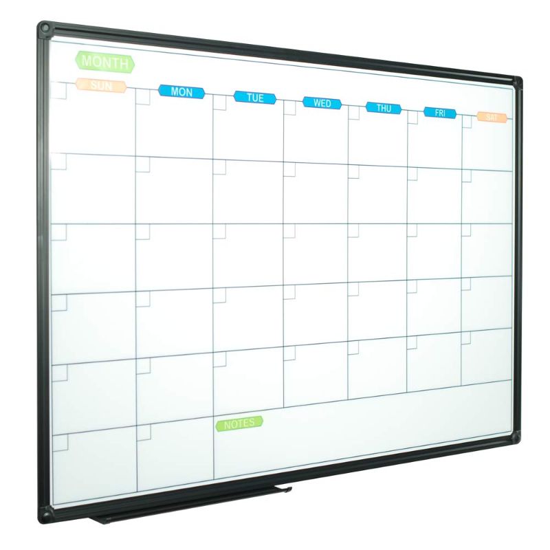 Photo 1 of JILoffice Dry Erase Calendar Whiteboard - Magnetic White Board Calendar Monthly 36 X 24 Inch, Black Aluminum Frame Wall Mounted Board for Office Home and School Calendar 36 x 24 Inch