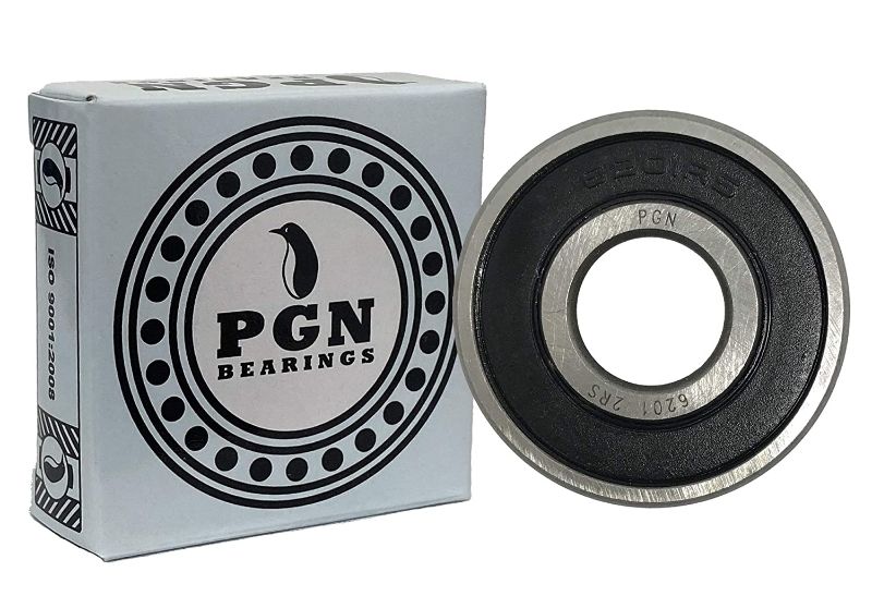 Photo 1 of (10 Pack) PGN 6201-2RS Sealed Ball Bearing - C3-12x32x10 - Lubricated - Chrome Steel
