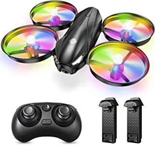 Photo 1 of Sansisco A31 Drone for Kids, RC Drone for Toy with Colorful LED Lights, 3 Speeds, 3D Flips, Gifts Kids Drones, Easy to Control with 2 Batteries, Headless Mode, Altitude Hold
