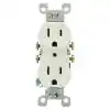 Photo 1 of 15 Amp Residential Grade Grounding Duplex Outlet, White (10-Pack). OPEN BOX. 
