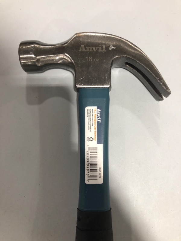 Photo 3 of ANVIL 16 oz. Fiberglass Claw Hammer

