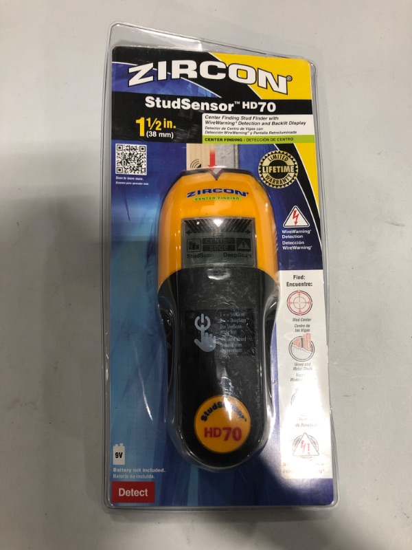 Photo 2 of ZIRCON StudSensor HD70 Stud Finder. 
