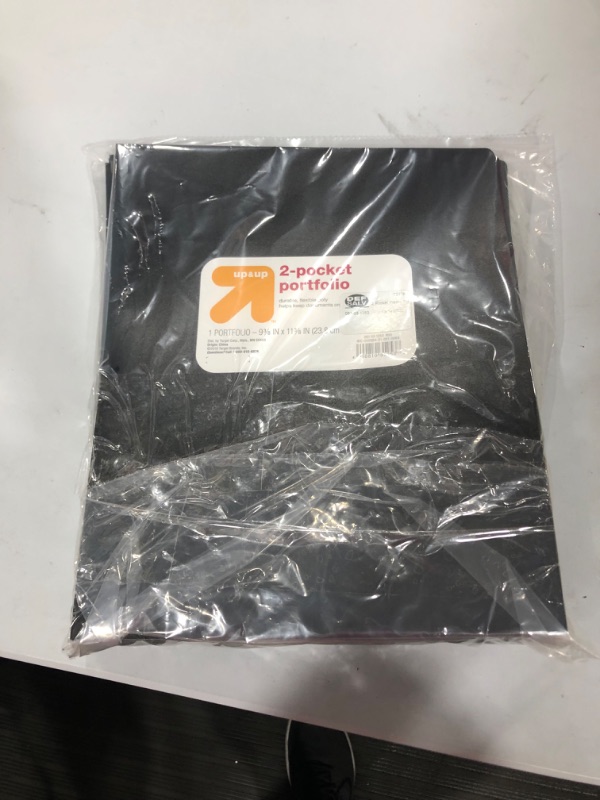 Photo 2 of 20 pack of 2 Pocket Plastic Folder Black - up&up
