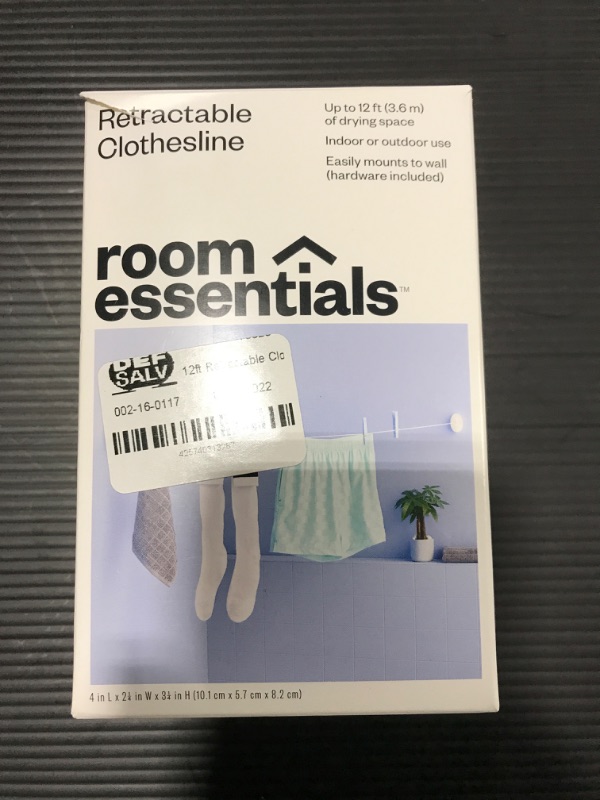 Photo 2 of 12ft Retractable Clothesline - Room Essentials™