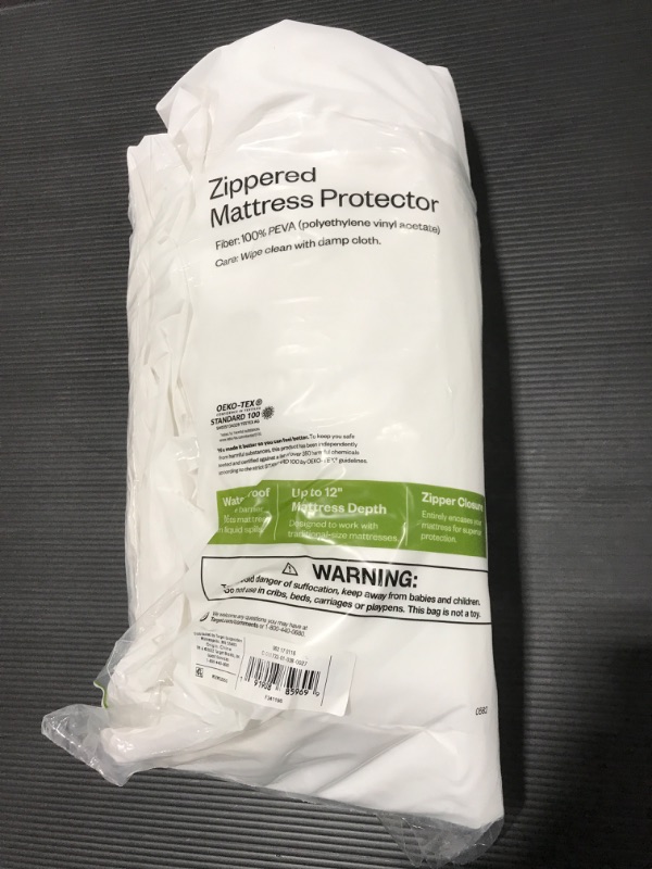 Photo 2 of [Queen] Waterproof Zippered Mattress Protector - Room Essentials™
