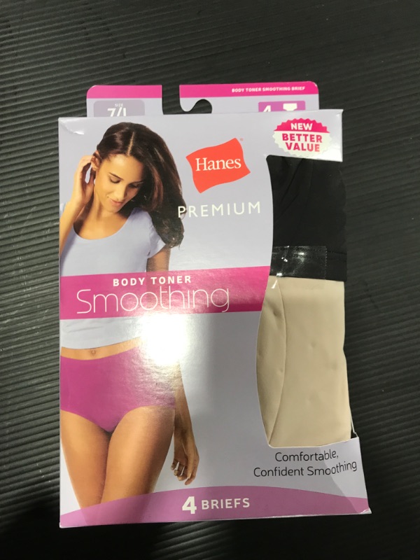 Photo 2 of [Size L 7] Hanes Premium Women's 4pk Tummy Control Briefs Underwear