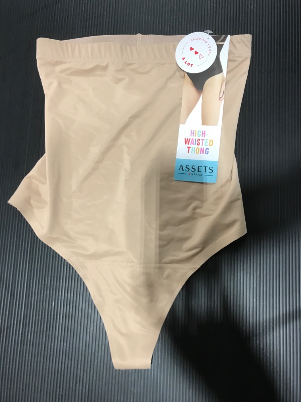 Photo 2 of [Size S] Assets by Spanx Women's Flawless Finish High-Waist Shaping Thong [Beige]