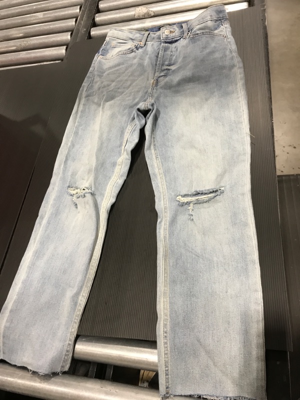 Photo 1 of [Size 10] Women's Super-High Rise Distressed Straight Jeans - Wild Fable™ Medium Wash



