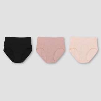 Photo 1 of [Size M 6] Hanes® Premium Women's Smoothing Seamless 3pk Briefs - Colors May Vary

