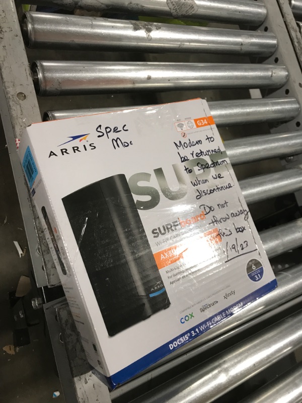 Photo 3 of ARRIS Surfboard G34 DOCSIS 3.1 Gigabit Cable Modem & Wi-Fi 6 Router (AX3000) | Approved for Comast Xfinity, Cox, Spectrum & More | Four 1 Gbps Ports | 1 Gbps Max Internet Speeds | 2 Year Warranty Cable Modem Router - DOCSIS 3.1 Cable