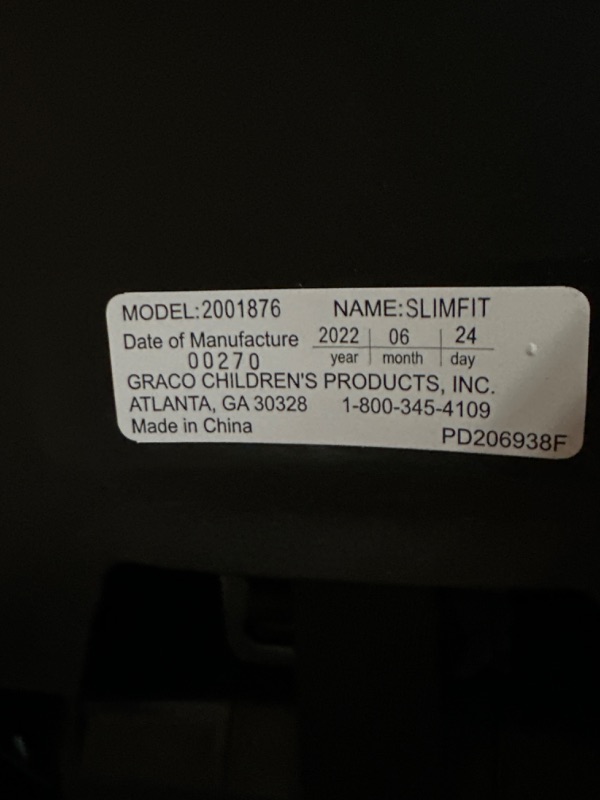 Photo 4 of Graco - Slimfit All-in-One Convertible Car Seat, Darcie