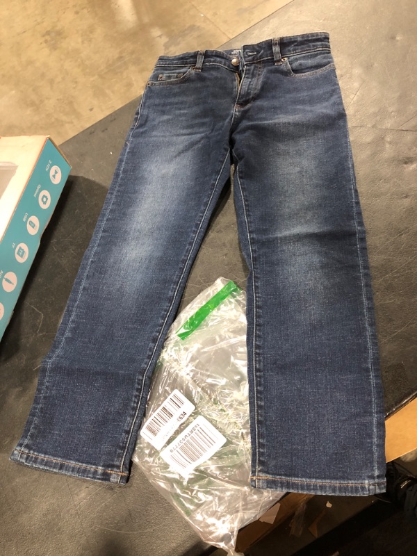 Photo 2 of Amazon Essentials Boys' Stretch Straight-fit Jeans SIZE 8H 