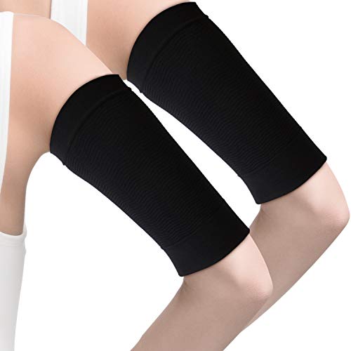 Photo 1 of 4 PAIRS SLIMMING ARM SLEEVES ARM ELASTIC COMPRESSION ARM SHAPERS SPORT FITNESS ARM SHAPERS FOR WOMEN GIRLS WEIGHT LOSS (BLACK)
