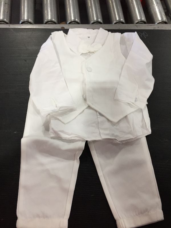 Photo 3 of A&J DESIGN Baby Toddler Boys Gentleman Suit Set, 3pcs Outfits Shirts & Vest & Pants
SIZE 80
