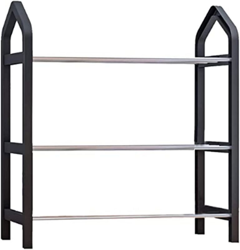 Photo 1 of 3-layer Shoe Rack, Multi-layer Assembly Simple Shoe Rack, Household Multifunctional Shoe Rack, Simple, Practical and Economical Shoe Cabinet Storage
