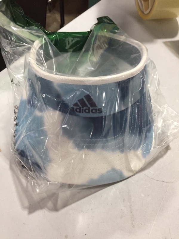 Photo 2 of adidas Women's Match Visor, Altered Blue-Clear Blue Color Wash/White/Shadow Navy, One Size