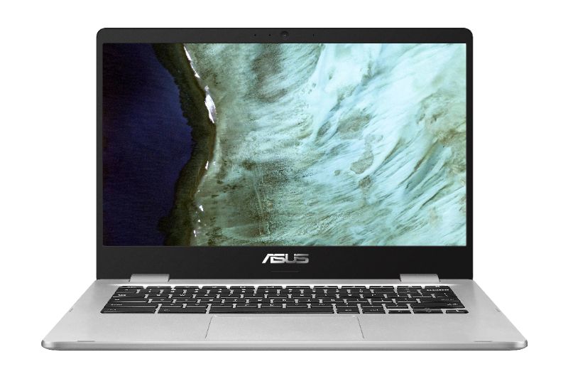 Photo 1 of ASUS C423 Chromebook, 14" Intel Celeron N3350, 4GB DDR4, 64GB eMMC, Silver Metal, Chrome OS, C423NA-WB04 
