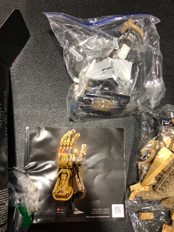 Photo 5 of LEGO Marvel Infinity Gauntlet 76191 Collectible Building Kit; Thanos Right Hand Gauntlet Model with Infinity Stones (590 Pieces) **2 BAGS ARE FACTORY SEALED**