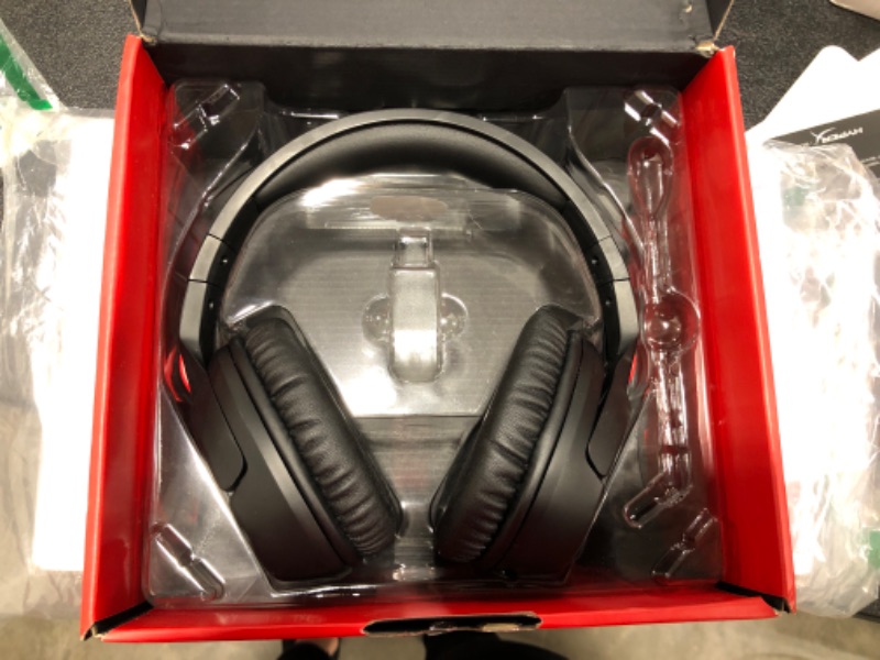 Photo 2 of HyperX Cloud Flight - Wireless Gaming Headset, Long Lasting Battery up to 30 Hours, Detachable Noise Cancelling Microphone, Red LED Light, Comfortable Memory Foam, Works with PC, PS4 & PS5
**missing mic and cables** 