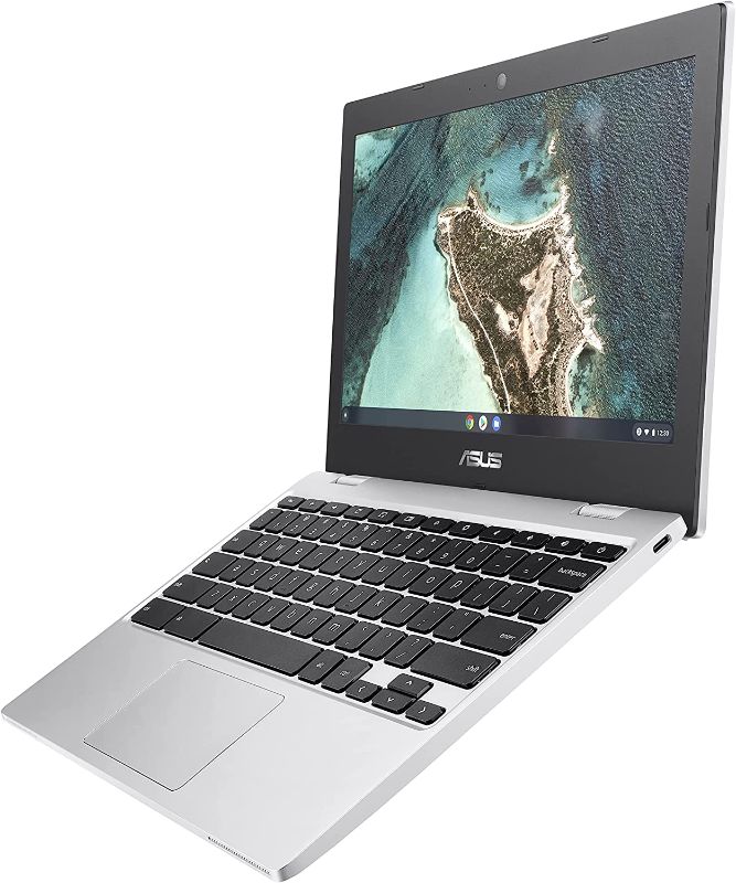 Photo 1 of ASUS Chromebook CX1, 11.6" HD NanoEdge Display, Intel Celeron N3350 Processor, 32GB eMMC,  4GB RAM, Chrome OS, Transparent Silver, CX1100CNA-AS42
