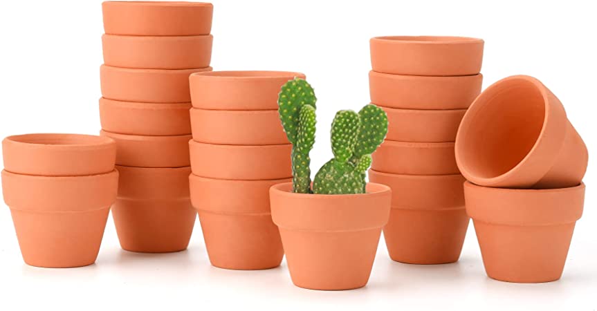 Photo 1 of 1.5 Inch Terracotta Pots Mini Clay Pot with Drainage Hole for Tiny Cactus Herb lithop, Small Succulent Planter Nursery Plant Pot for Home Garden Table DIY Hand Craft Gift Decoration