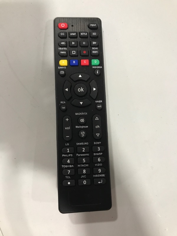 Photo 2 of SMATAR Universal Remote Control for Samsung, Sony, LG, Hisense, Panasonic, Philips, Sharp, Sanyo, Insignia, Toshiba, Hitachi, TCL Smart TVs and More Brands of TV - Setup Easily