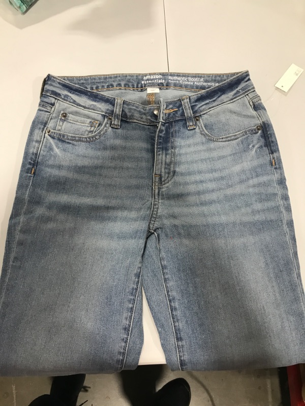 Photo 2 of Amazon Essentials Women's Mid-Rise Authentic Bootcut Jean SIZE 0 SHORT