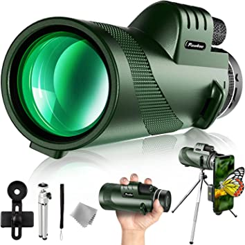 Photo 1 of 40X60 Monocular Telescope with Smartphone Holder & Tripod for Bird Watching, Hunting, Hiking, Concert, Travelling